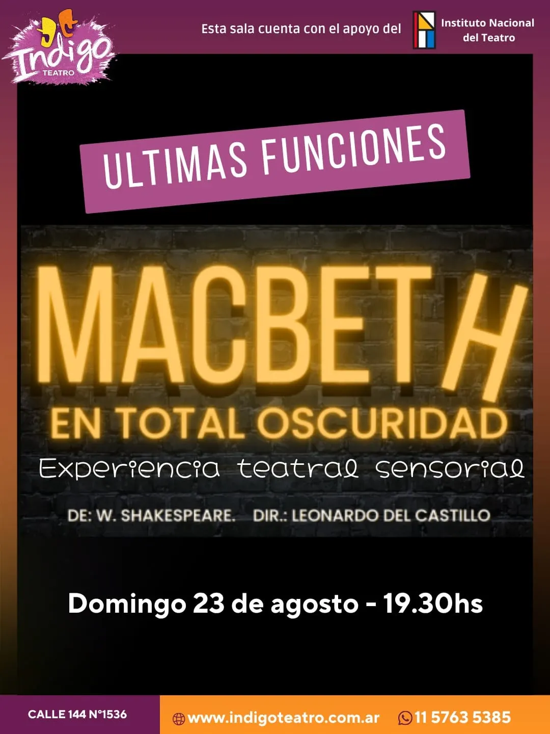 Póster de Macbeth en Total Oscuridad