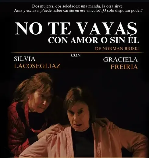 Póster de No te vayas con amor o sin él